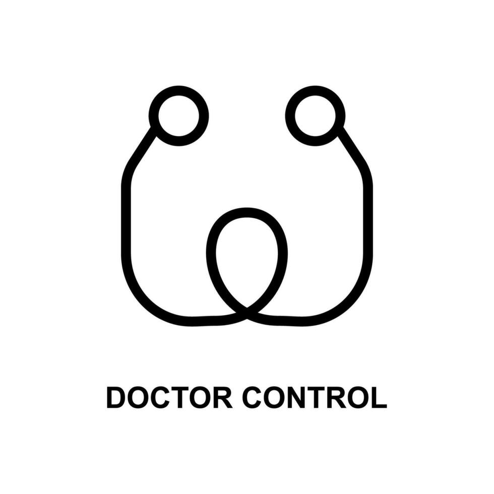 endoscope doctor control simple line vector icon