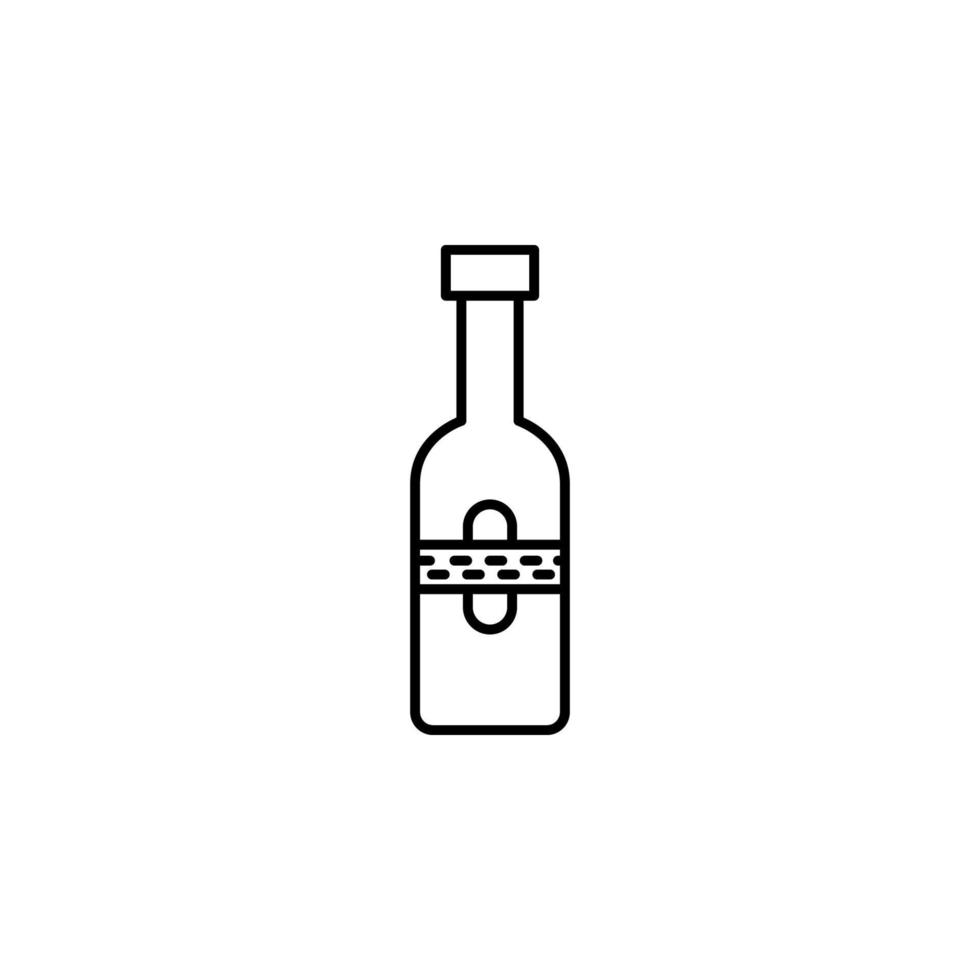 bottle of cognac vector icon