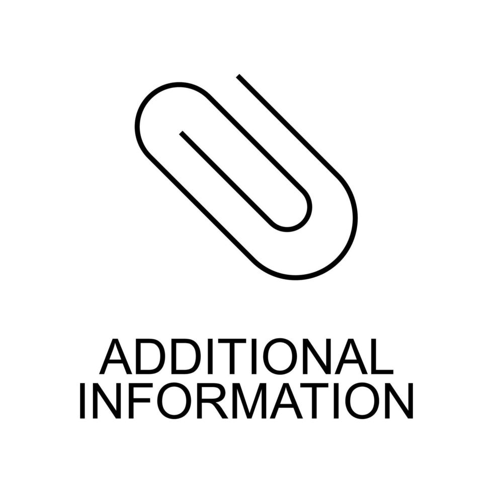 additional information line vector icon