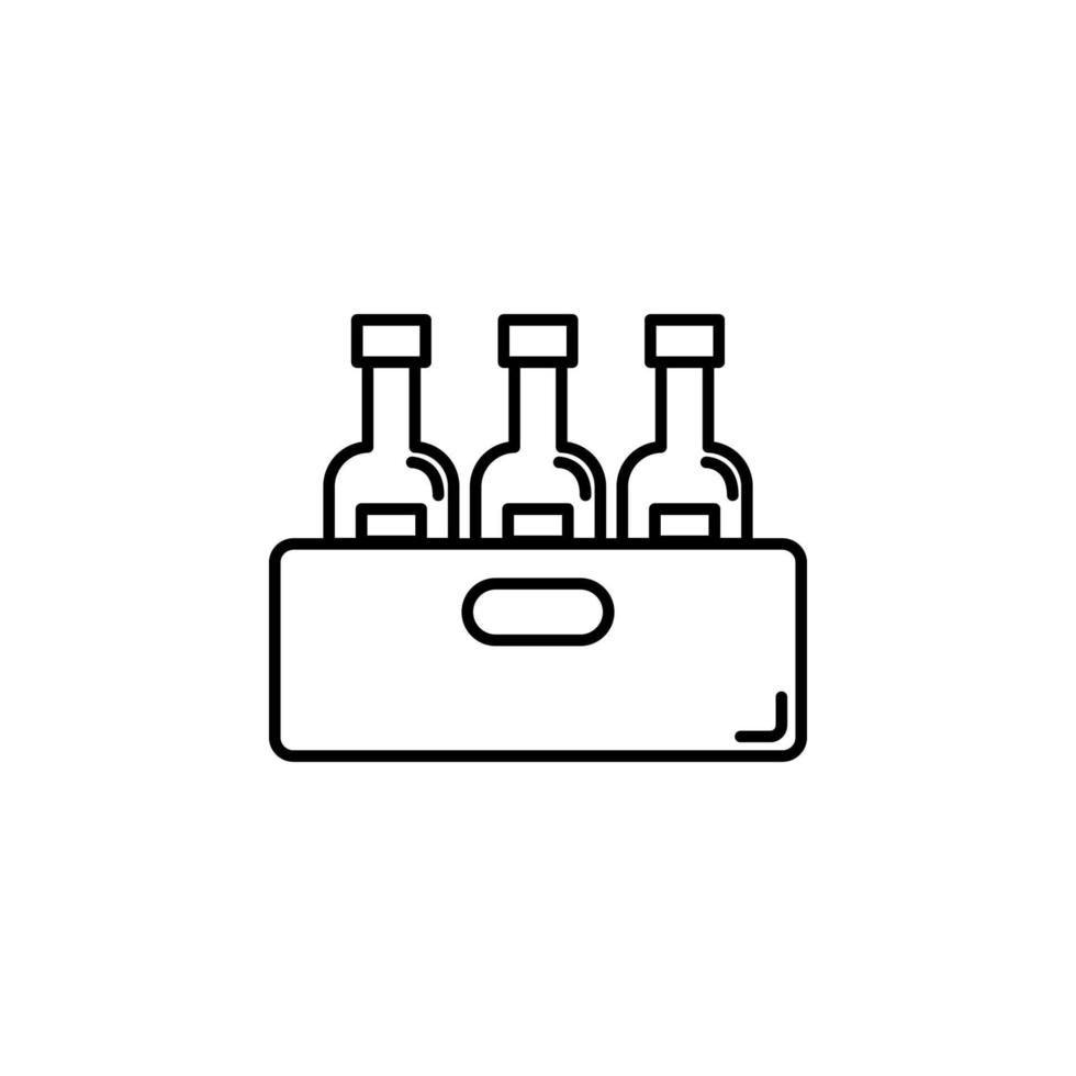 caja de vino vector icono