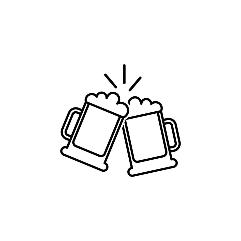 beer mugs vector icon