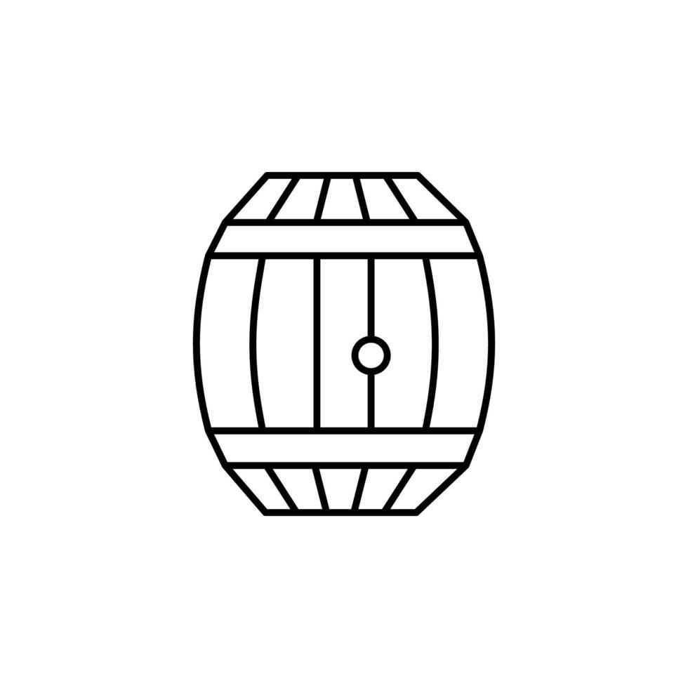 barril de vino vector icono