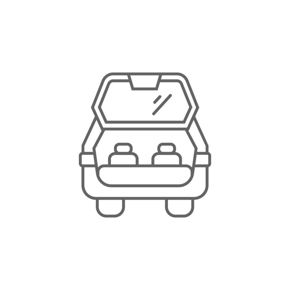 Trunk, car vector icon