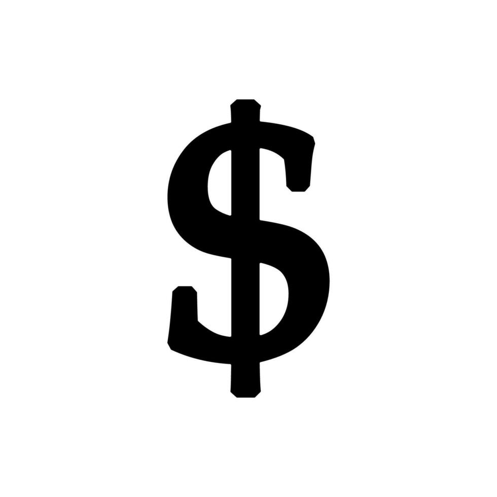 icono de vector de signo de dólar