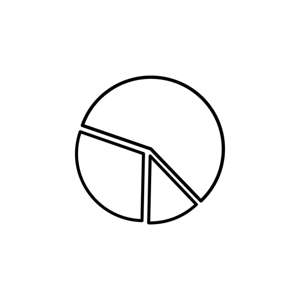 pie chart line vector icon