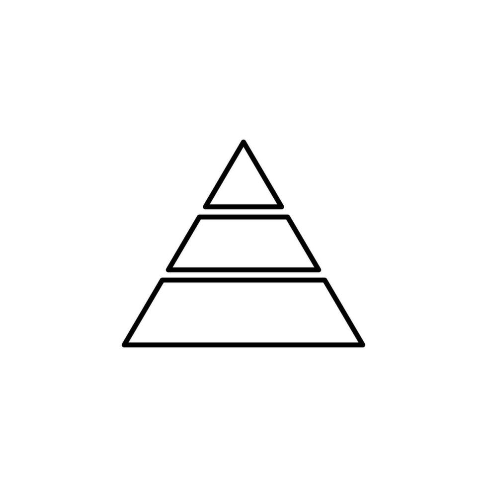 pyramid chart line vector icon