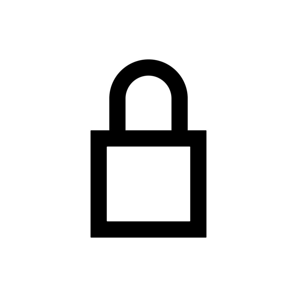 closed lock vector icon