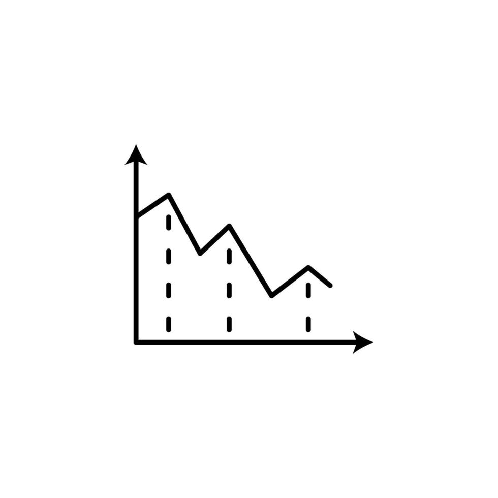 area chart line vector icon