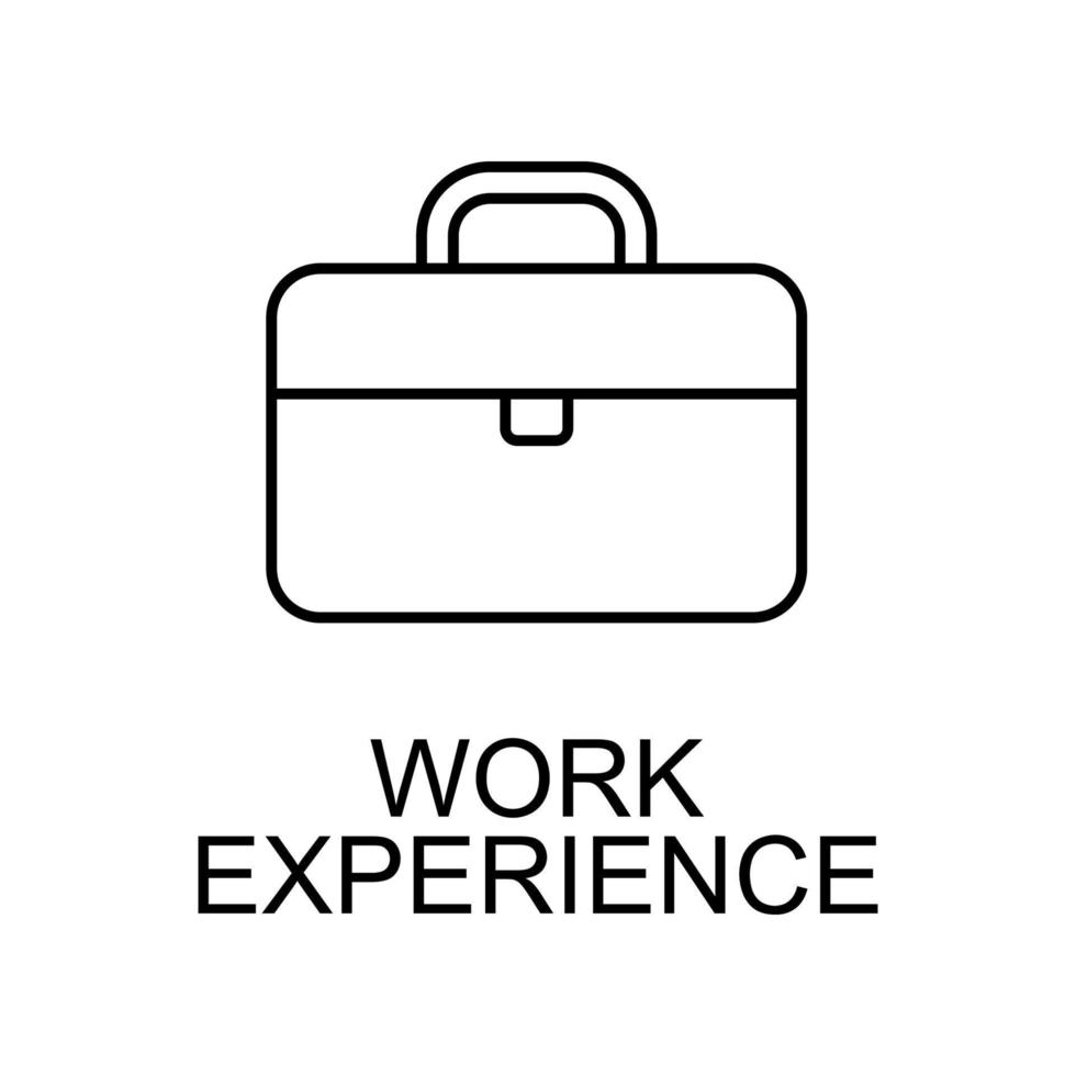 work experience line vector icon