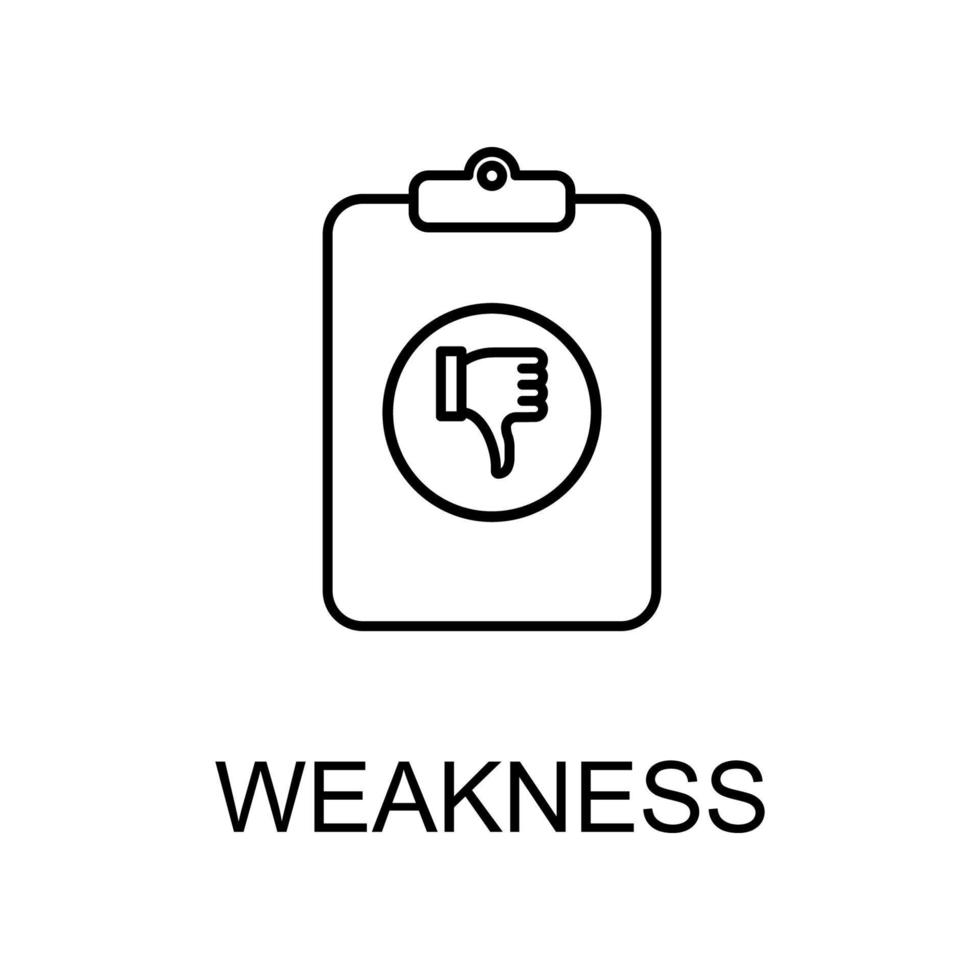 weakness line vector icon