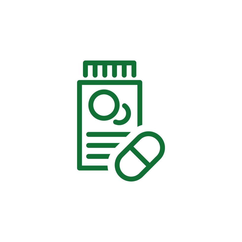 Vitamin, pills green vector icon