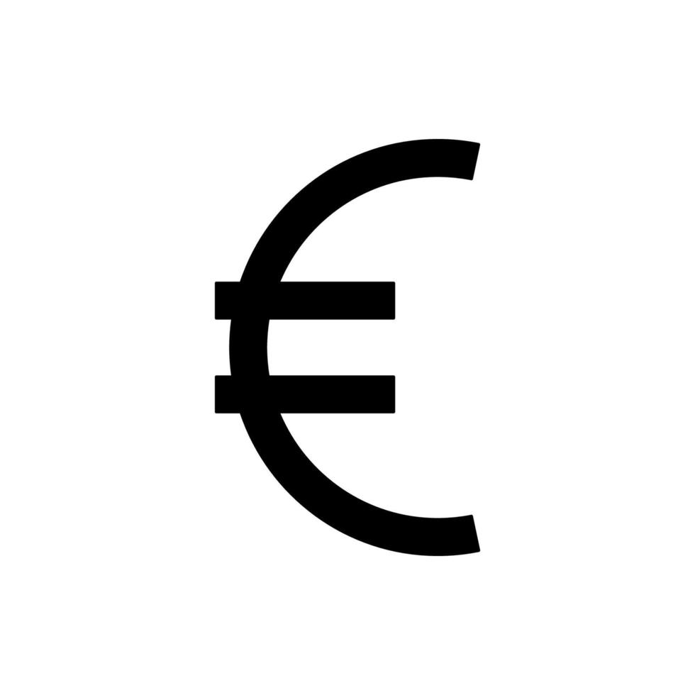 euro sign vector icon