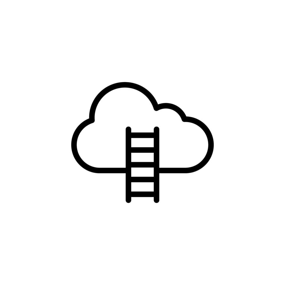 cloud ladder vector icon