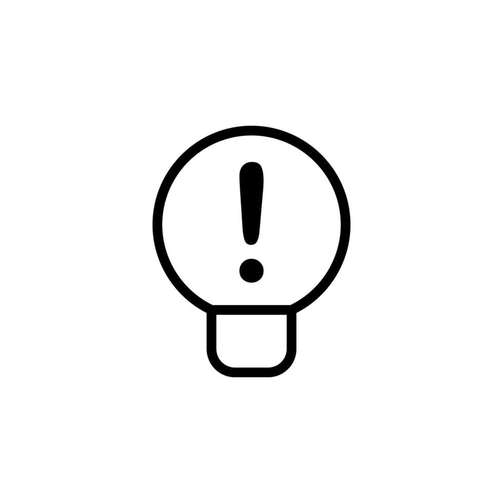 lamp attention vector icon