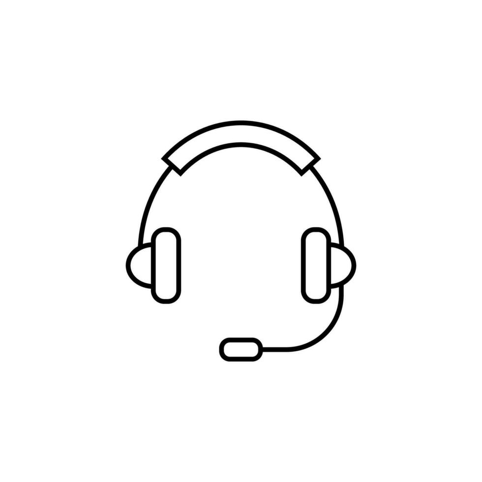 headphone operator vector icon