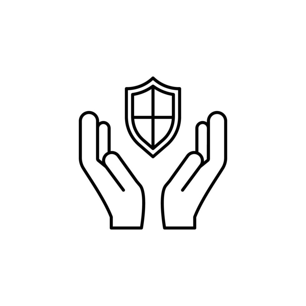 arm protection vector icon