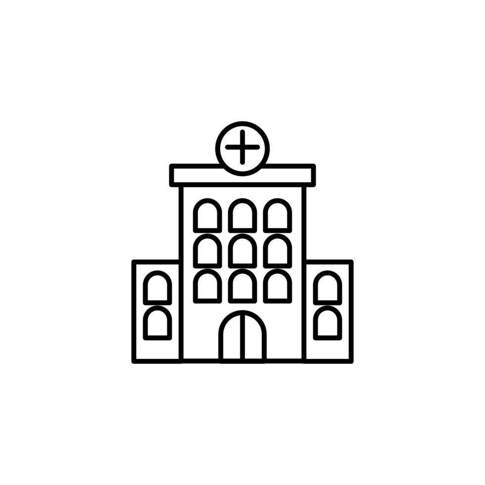 building, clinic, hospital vector icon