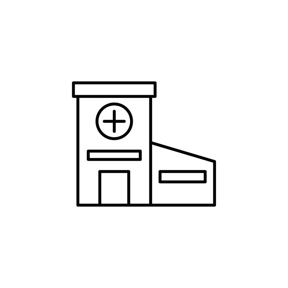 building, clinic, hospital vector icon