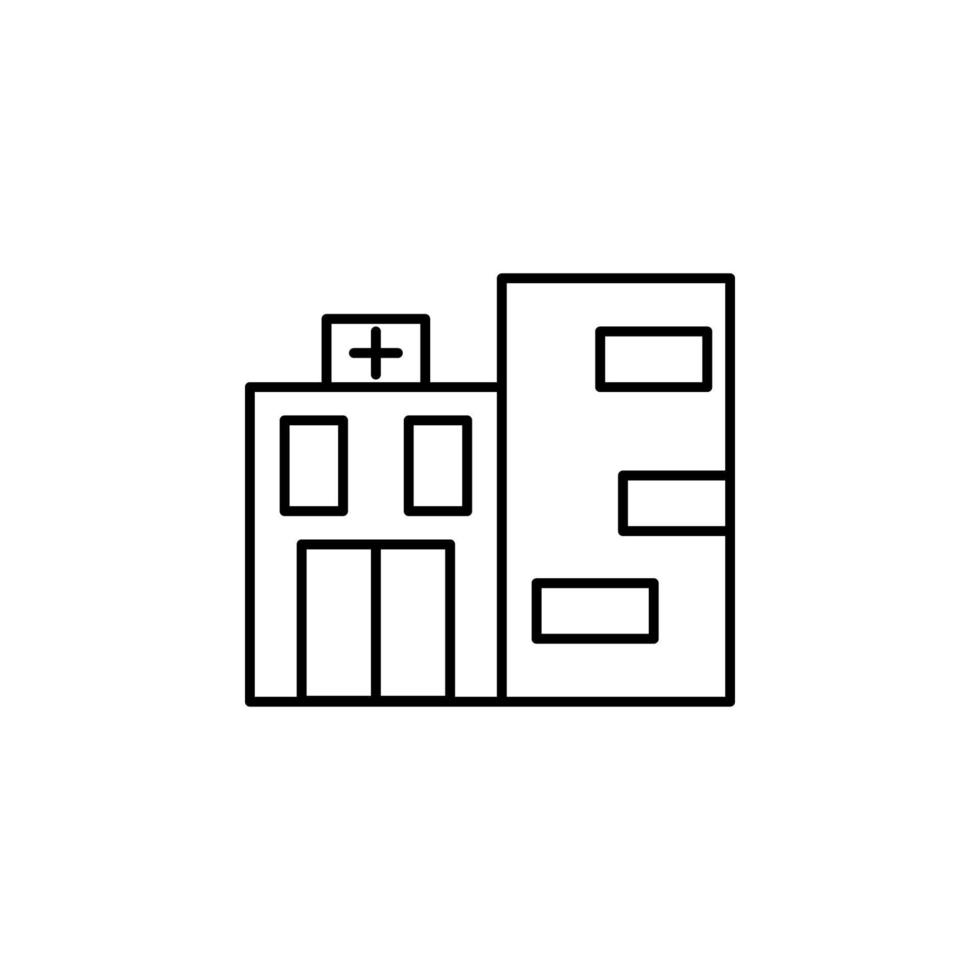 building, clinic, hospital vector icon