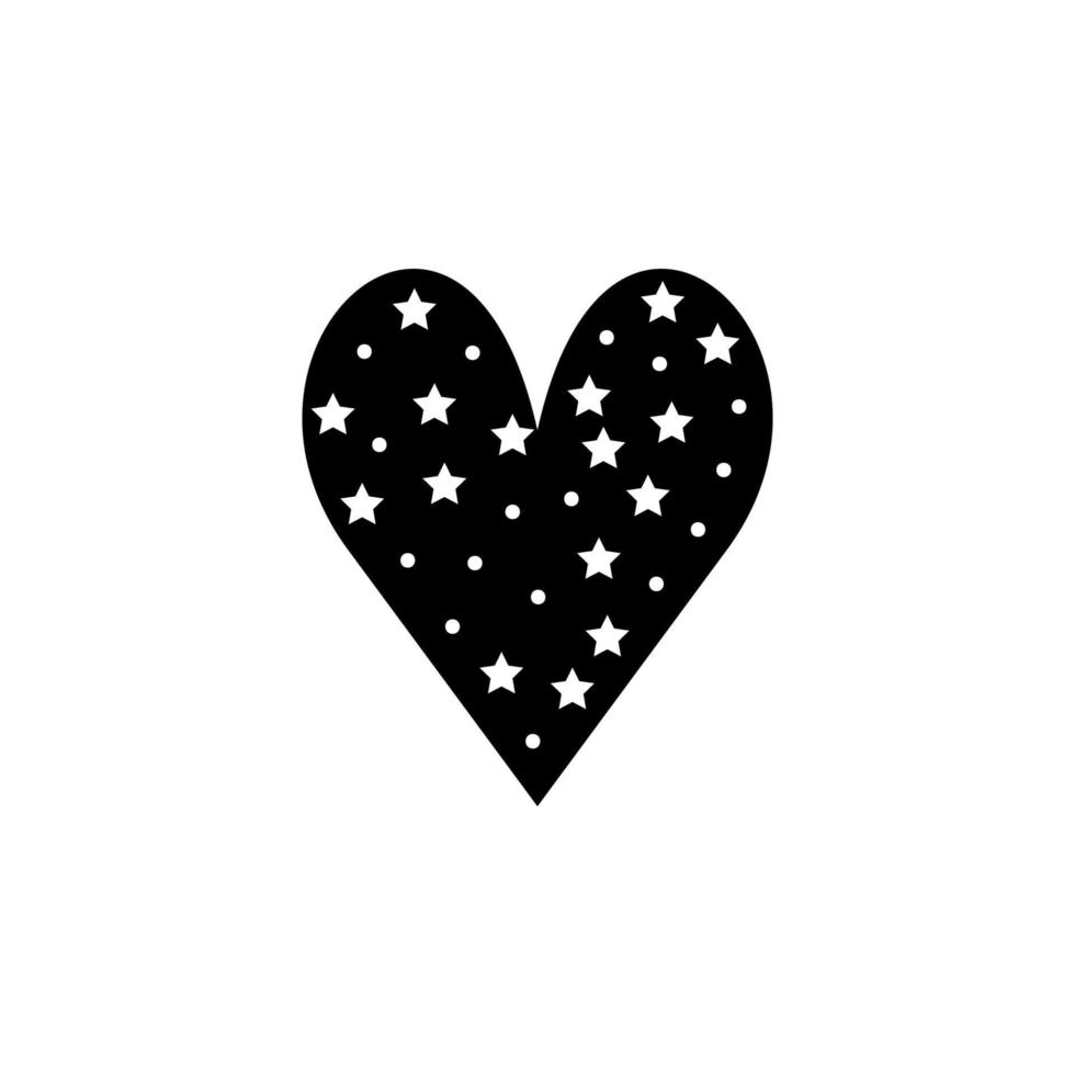 heart flat, star vector icon