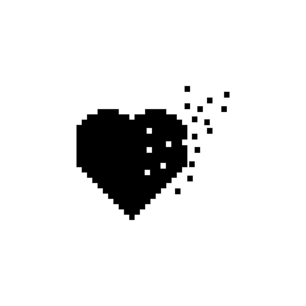 heart pixel vector icon