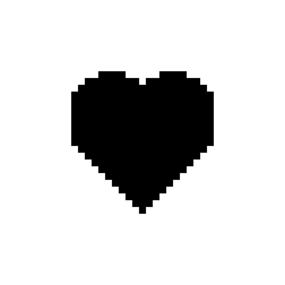 heart pixel vector icon