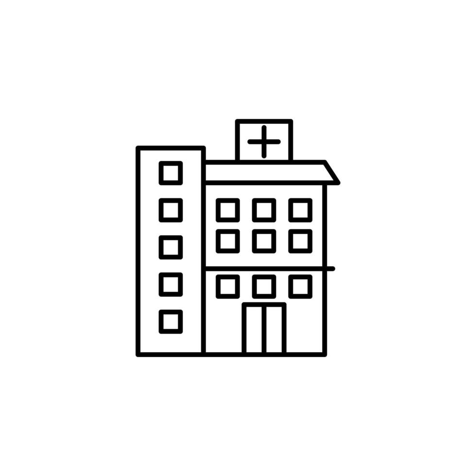 building, clinic, hospital vector icon