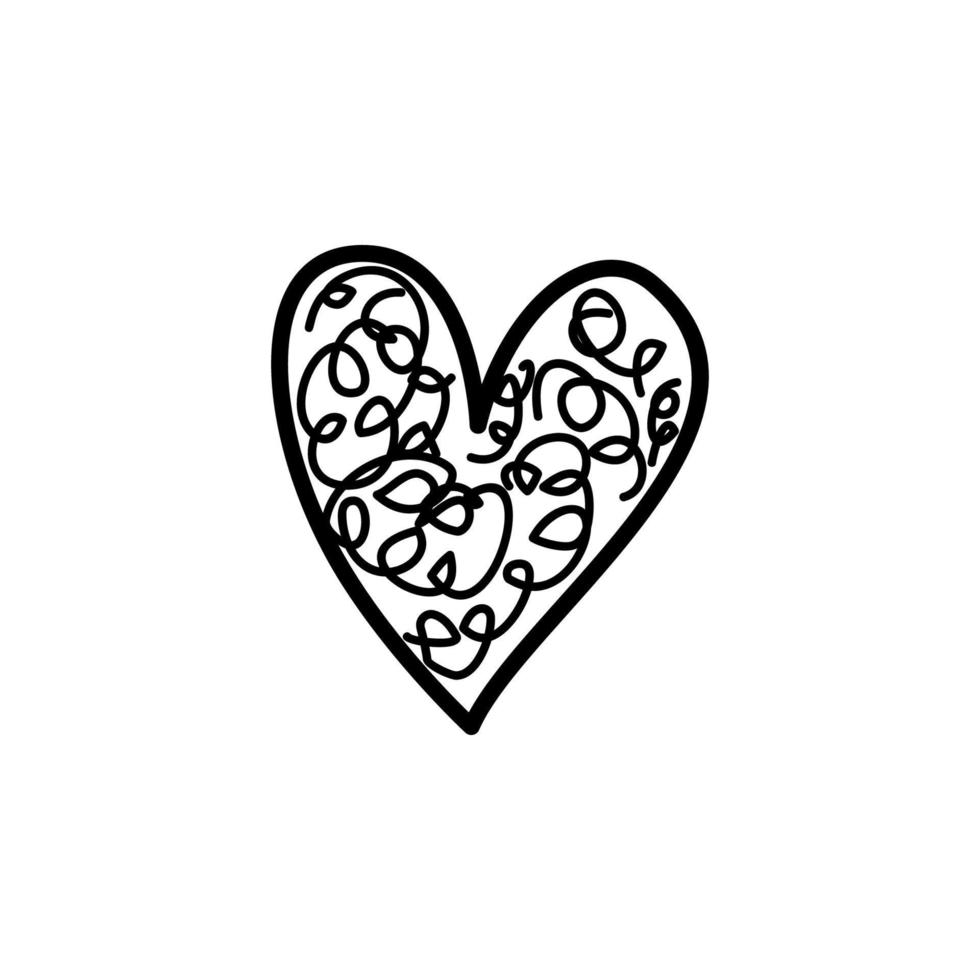 heart hand drawn vector icon