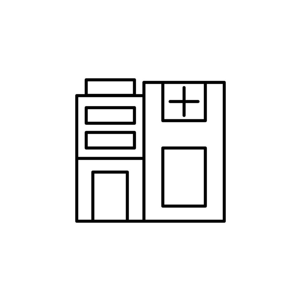 building, clinic, hospital vector icon