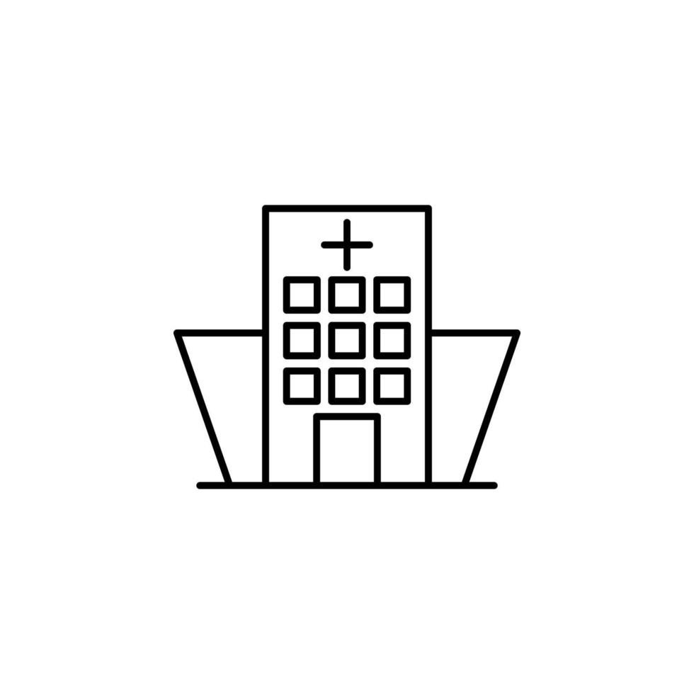 building, clinic, hospital vector icon