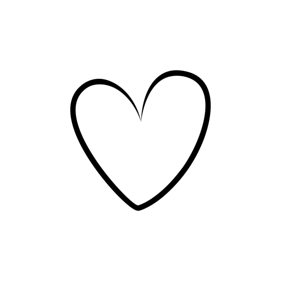 heart hand drawn vector icon