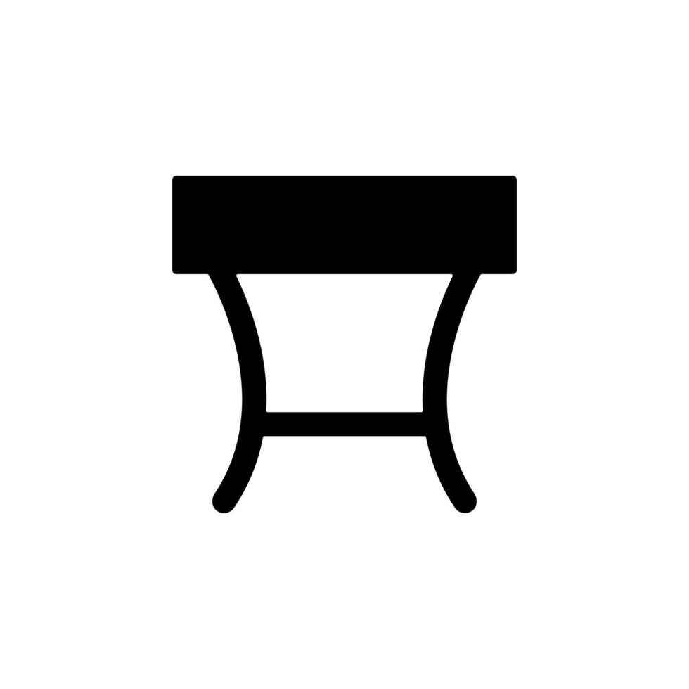 table glyph vector icon