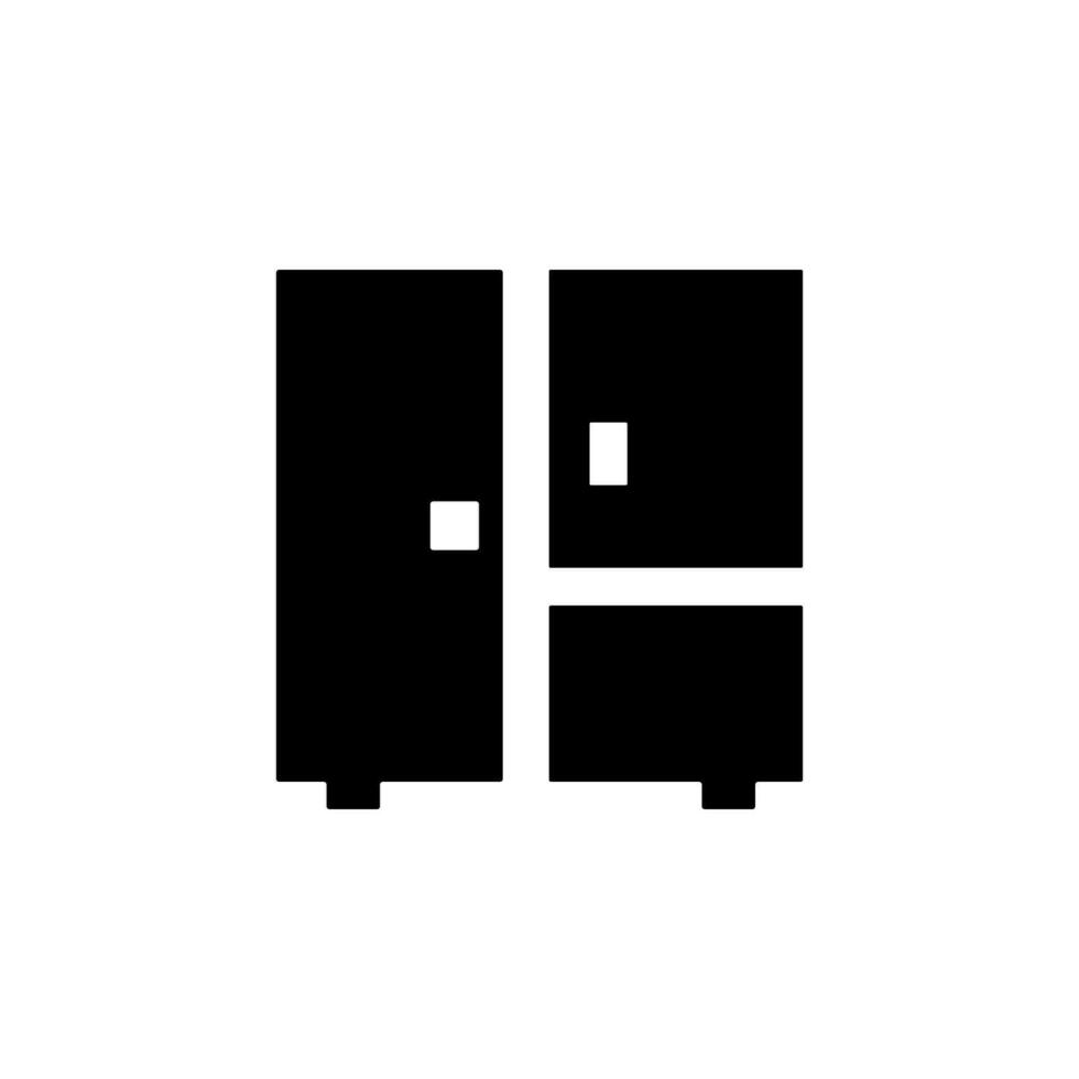 wardrobe glyph vector icon