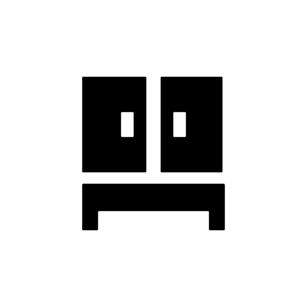 wardrobe glyph vector icon
