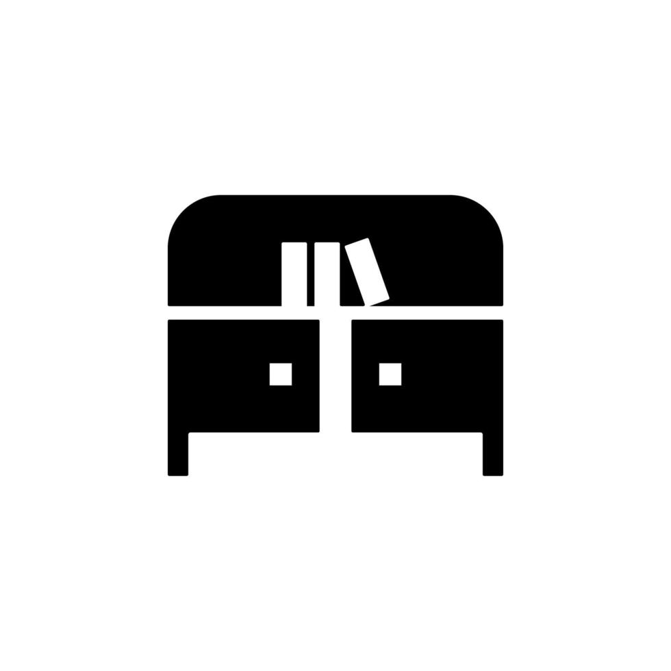 bookcase glyph vector icon