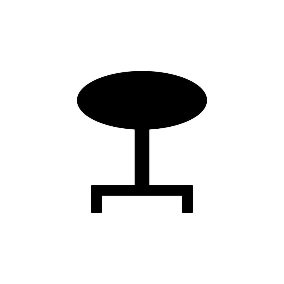 round table glyph vector icon
