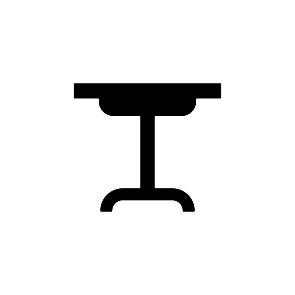 round table glyph vector icon