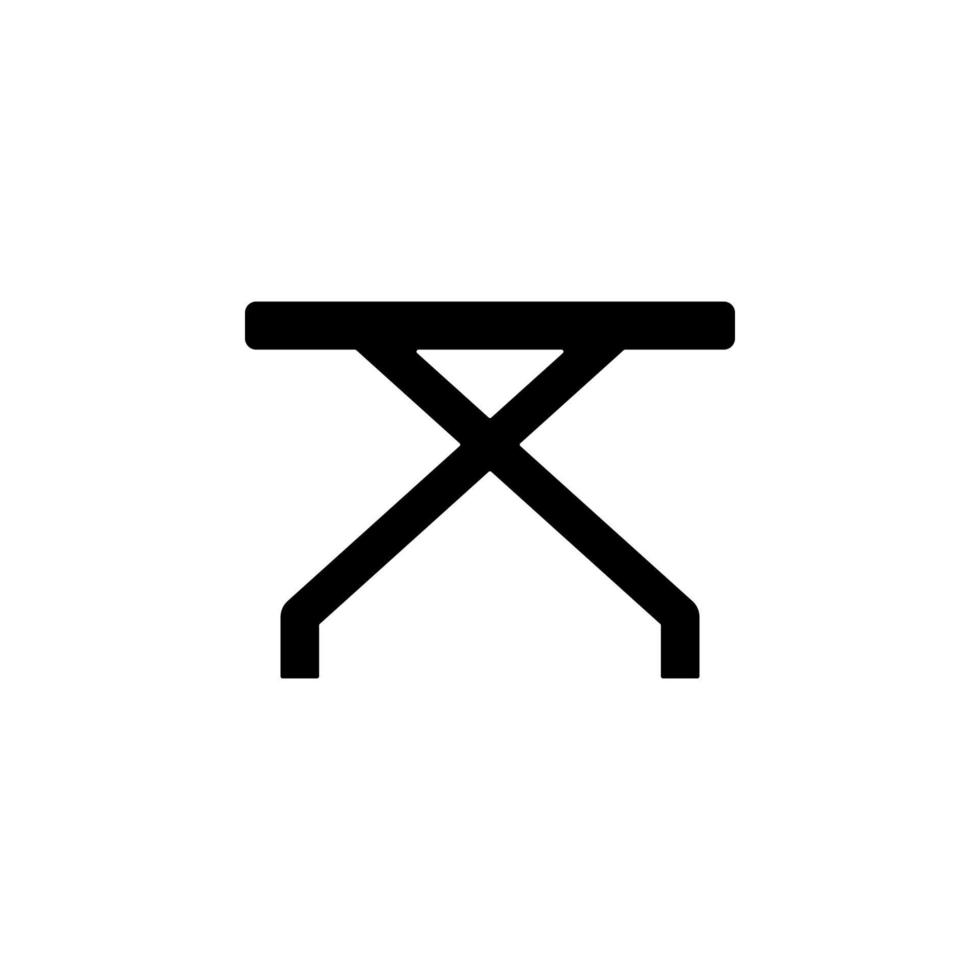 folding table glyph vector icon