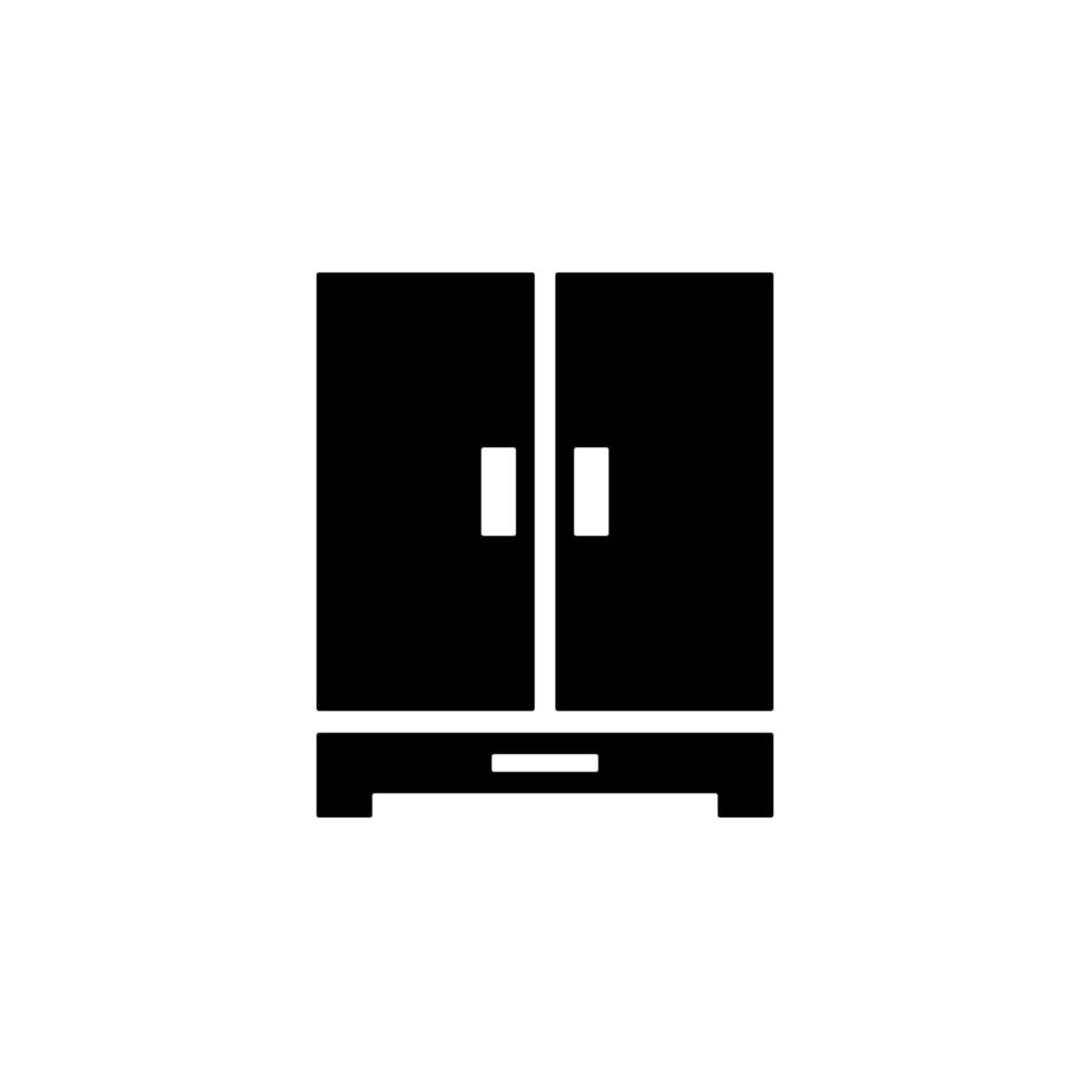 wardrobe glyph vector icon