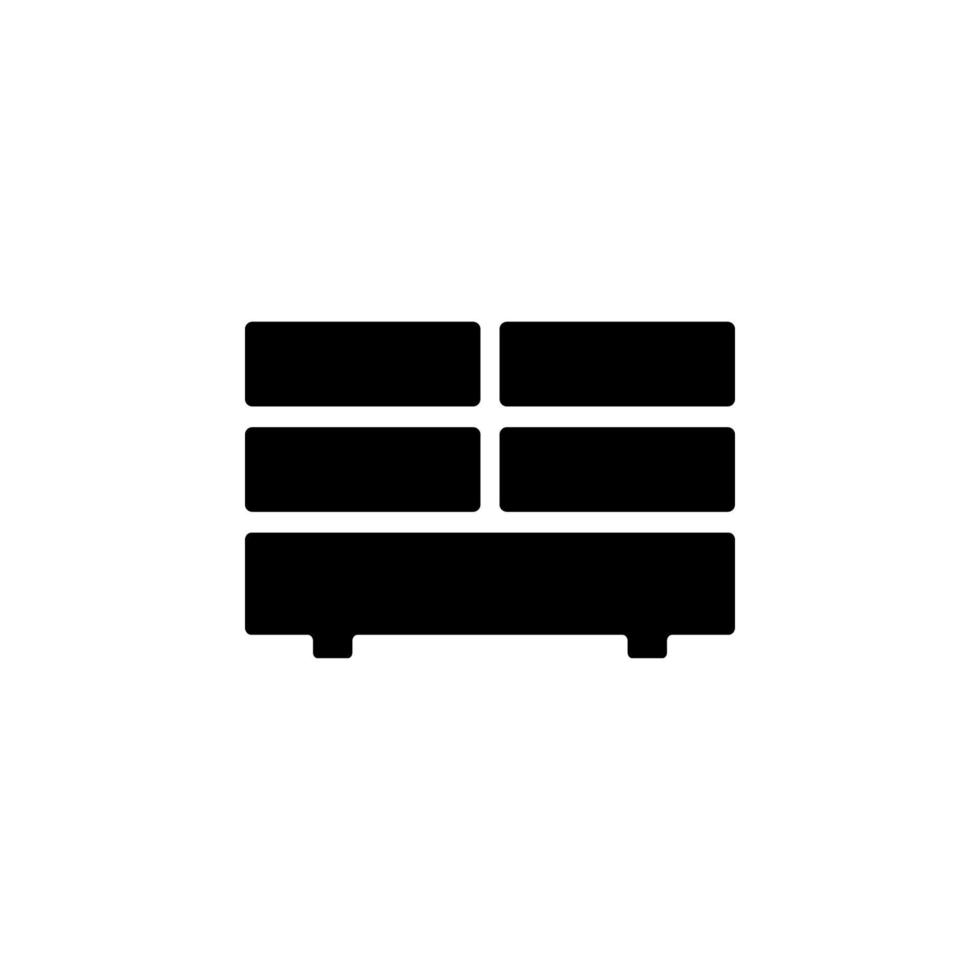 dresser glyph vector icon