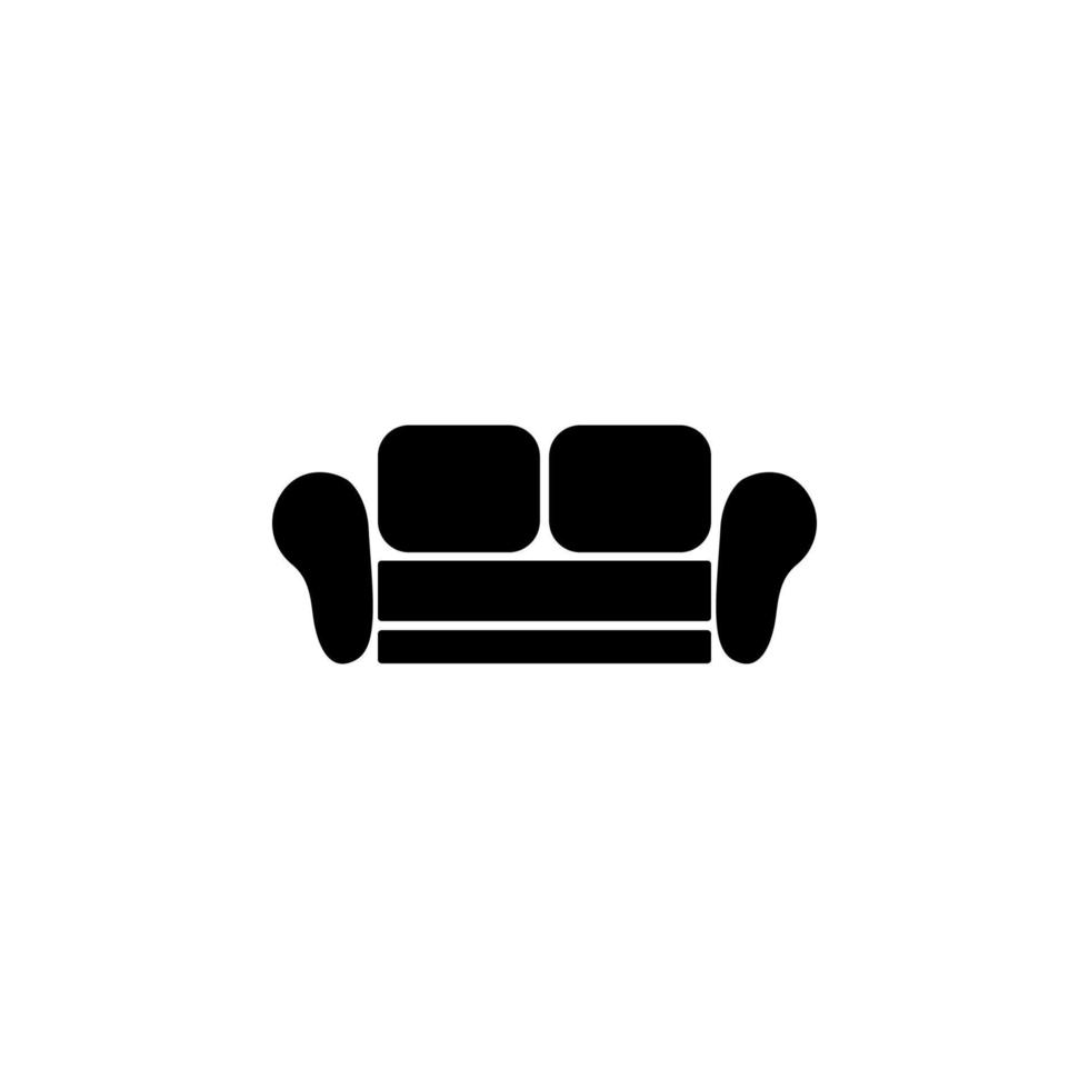 sofa glyph vector icon