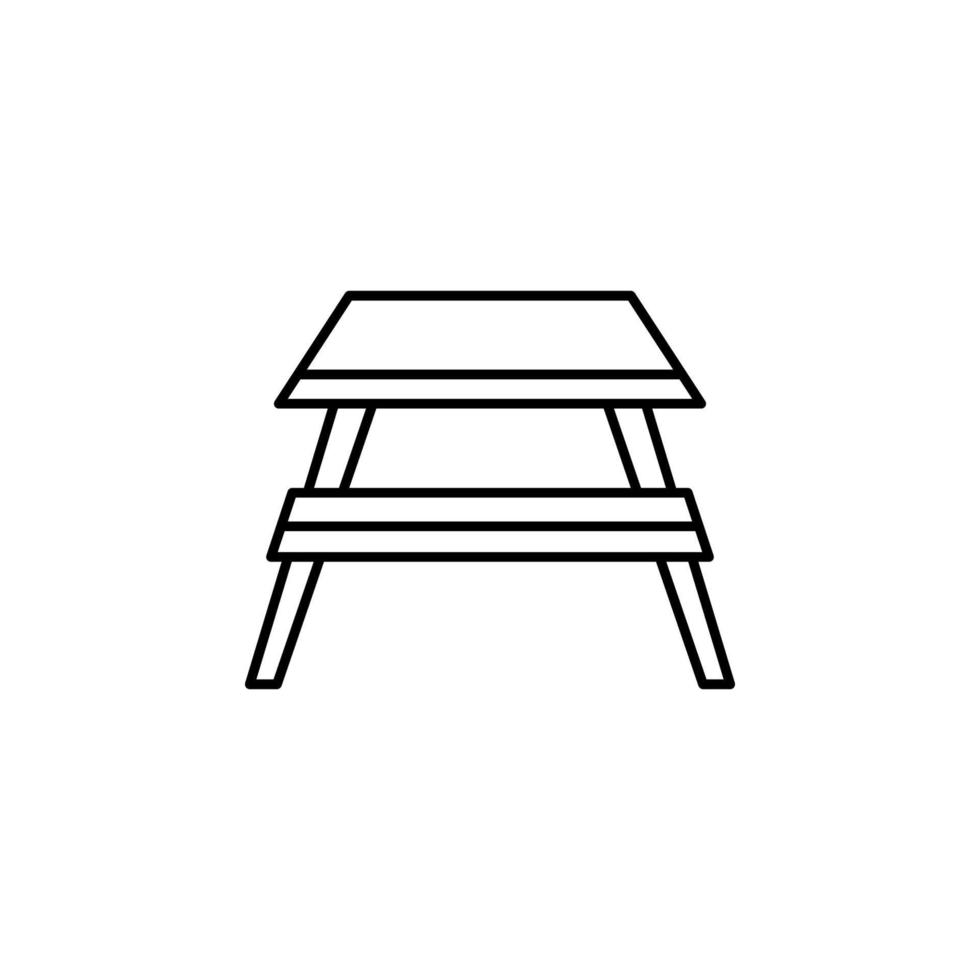 picnic table vector icon