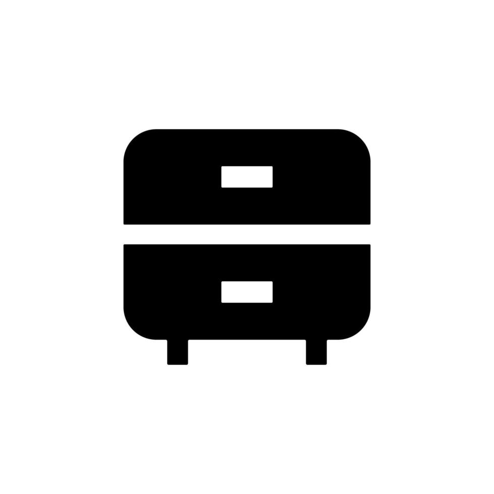 nightstand glyph vector icon