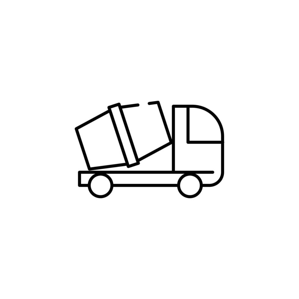 concrete mixer, concrete vector icon