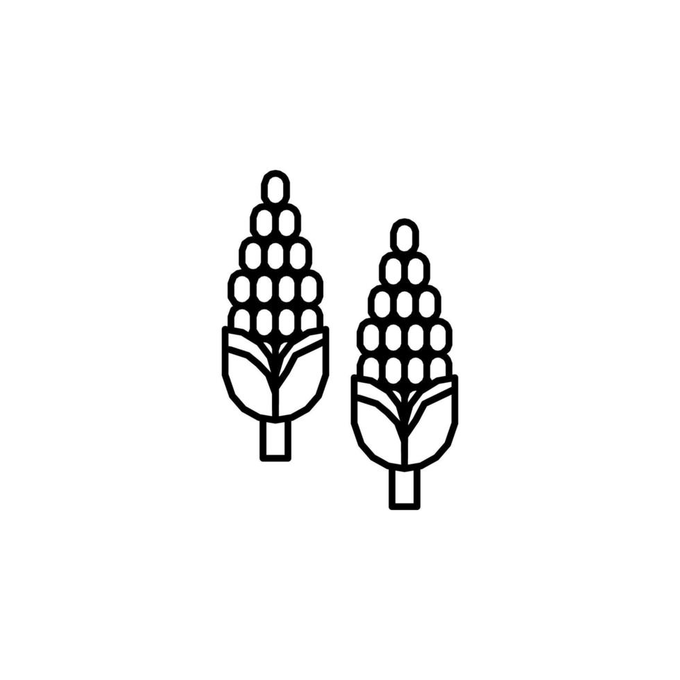 maíz, planta vector icono