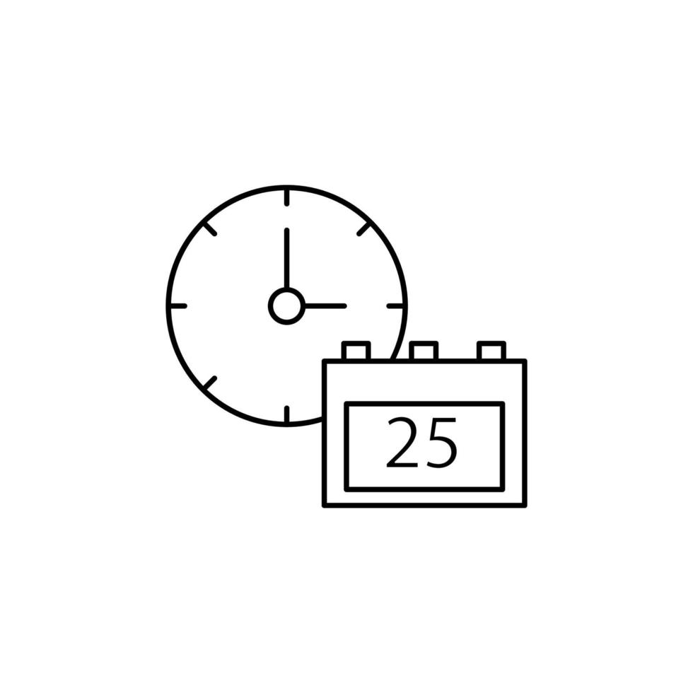 Calendar, clock, time vector icon