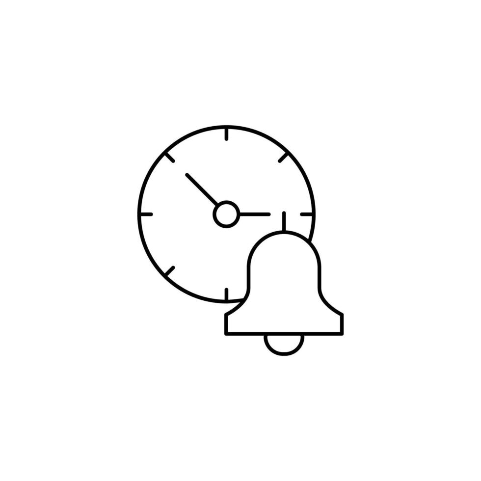 Alar, time, clock, bell vector icon