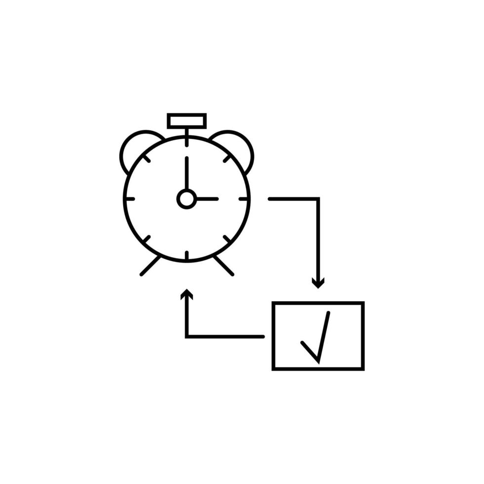 Clock, time, true, arrow vector icon