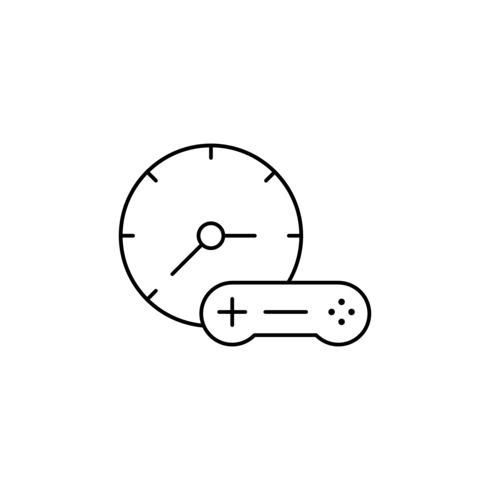 Game time, clock vector icon