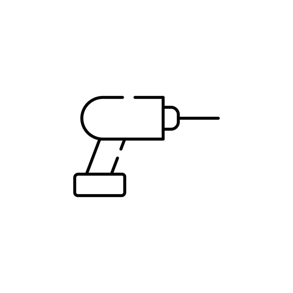 drill, tool for repair vector icon